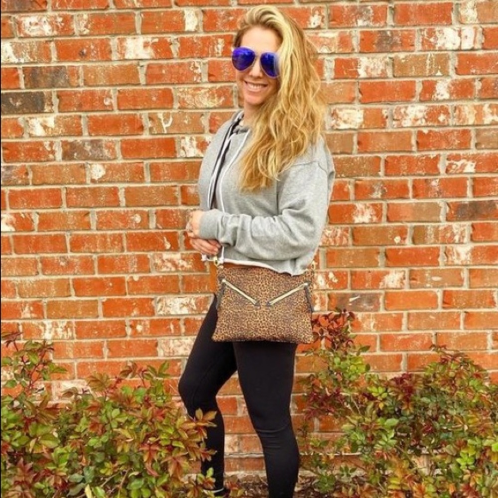 Stella & Dot Leopard Lady Boss Crossbody